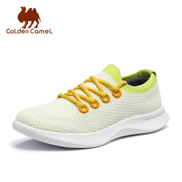 GOLDEN CAMEL Sports Running Shoes Men Women 2023 Summer New Fashion Soft Bottom Mesh Male Sneakers Flying Woven Casual Shoes
