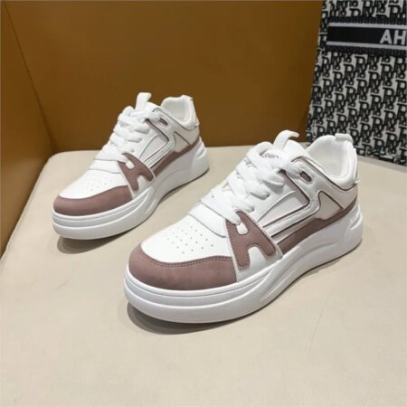 Women White Sneakers 35-41 Fashion Vintage Autumn Running Shoes Lady Casual Lace Up Fashion Zapatillas Mujer Platform Shoes2250