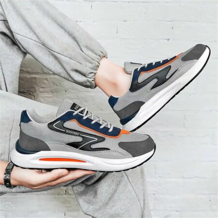 number 44 grey men's shoes for walking Running men sneakers breathable Best-selling sport Sneakeres price traning on offer YDX2